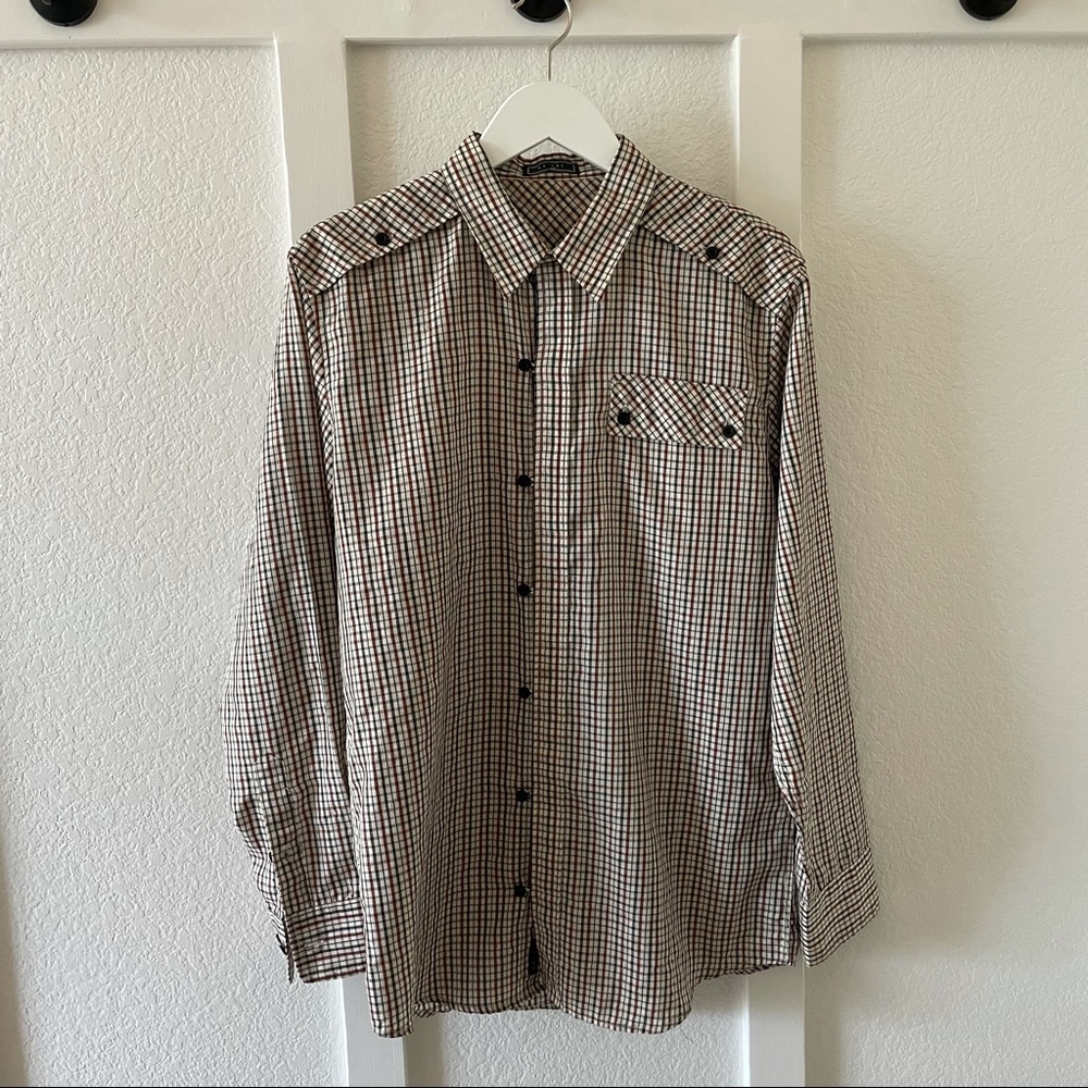 Orisue Long Sleeve Plaid Button Up